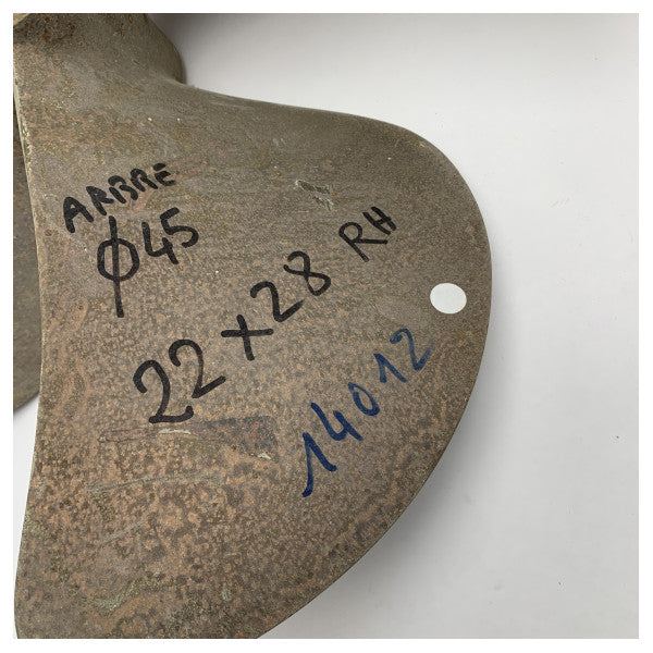 USED Eliche Radice 22 x 28 Zoll 4 Blatt Propeller RH Durchmesser Welle 45 mm