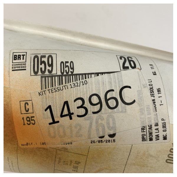 Casamance Tessuti Marine Upholstery Fabric 14396C - Textile blanc durable pour l'intérieur des bateaux et des yachts