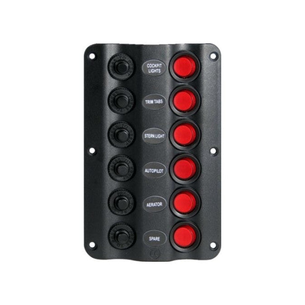 Pannello interruttore batteria Talamex Wave a 6 funzioni 12V - 14576011