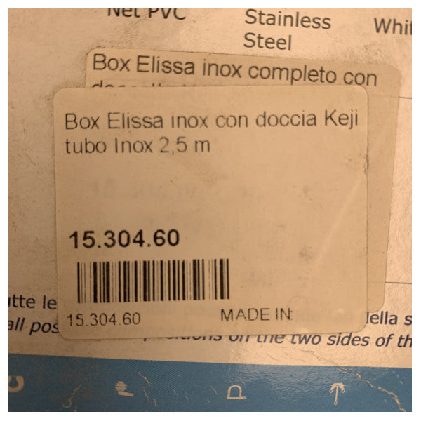 Osculati Marine Duschbox i rostfritt stål med blandare, flexibel slang och duschhuvud - hållbart, korrosionsbeständigt duschsystem för båtar