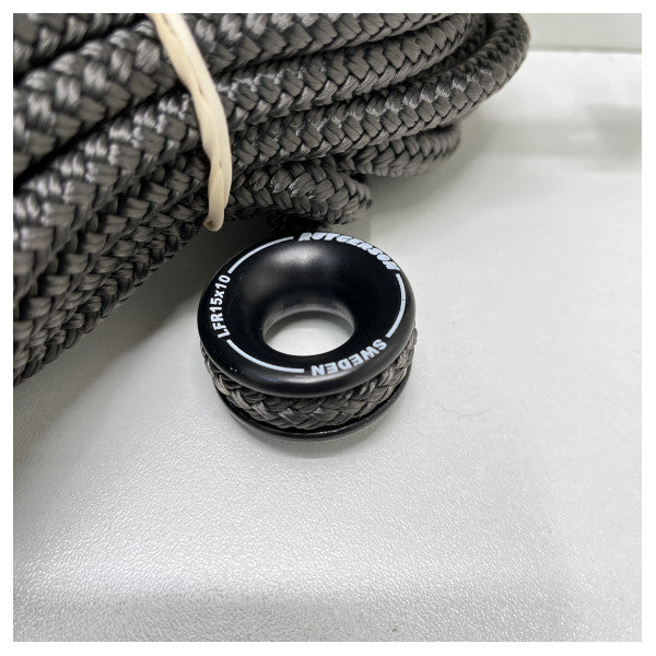 Lancelin ブラックグレーマリンロープ 1551A3346Y - 耐久性、耐塩水性、アルミニウムリング付き航海用ロープ