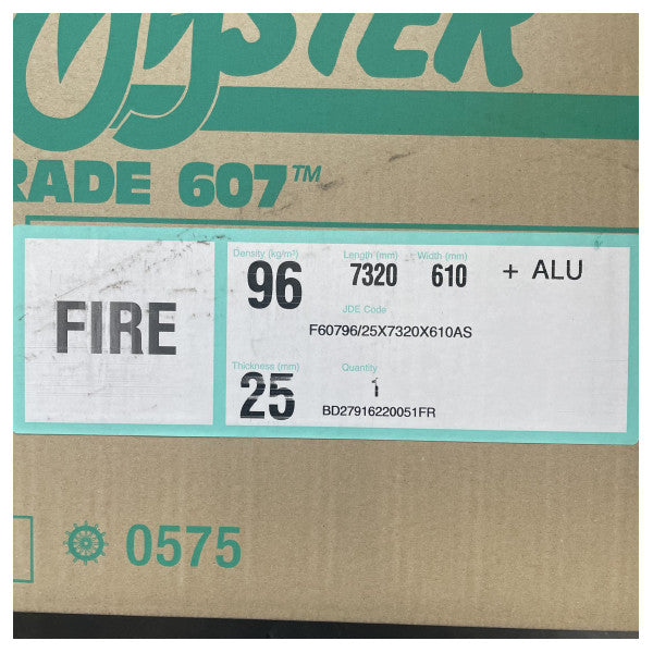 Firemaster Z1 Isolamento de Fogo F60796/25X7320X610AS - L7320 x L610 mm Alu