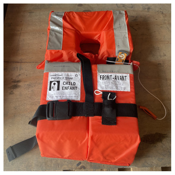 Chaleco salvavidas para niños Pacifica – Chaleco certificado SOLAS para niños de 15-43 kg Naranja Seguridad