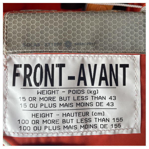 Chaleco salvavidas para niños Pacifica – Chaleco certificado SOLAS para niños de 15-43 kg Naranja Seguridad