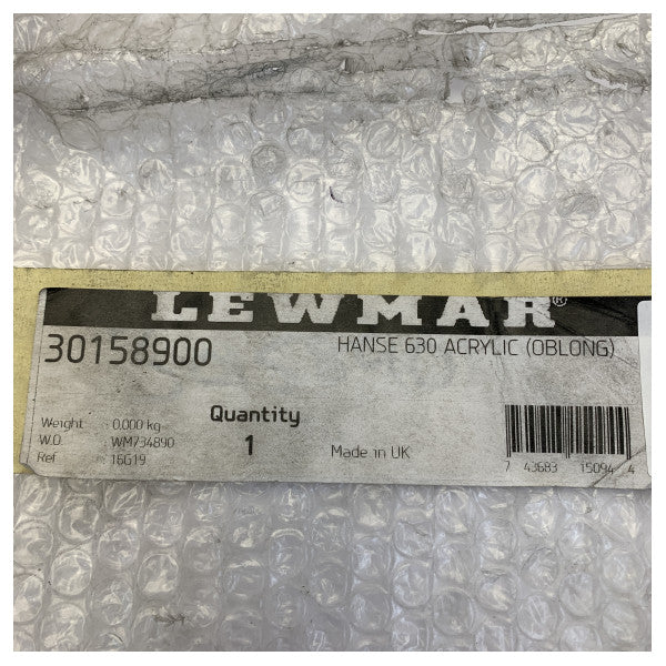 Lewmar Hanse 630 Panew tat-Tieqa tal-Bokkaport Akrilika ta’ Sostituzzjoni - Oblung - 30158900