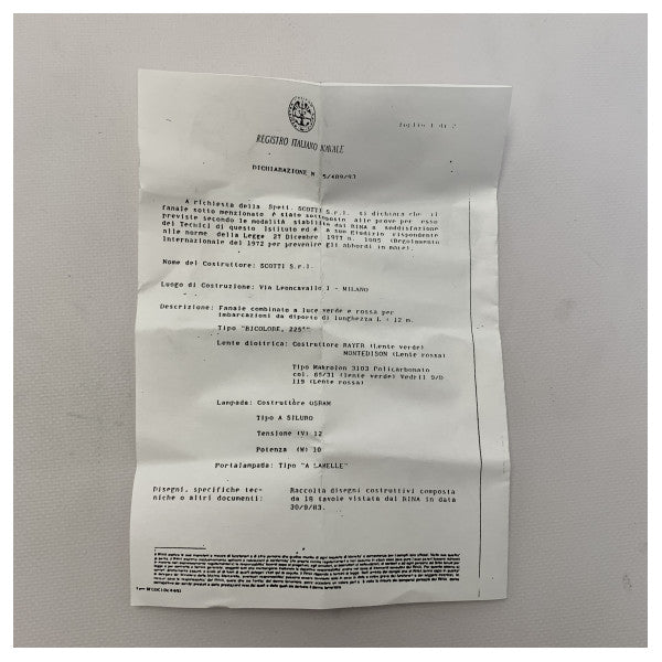 C.S. Milano ROSSO | Verde luce di navigazione combinata nera 12V - 158792