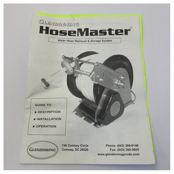 Glendinning Hosemaster LW 12V elektrisk vandslangeopruller 22,5 m 75 ft