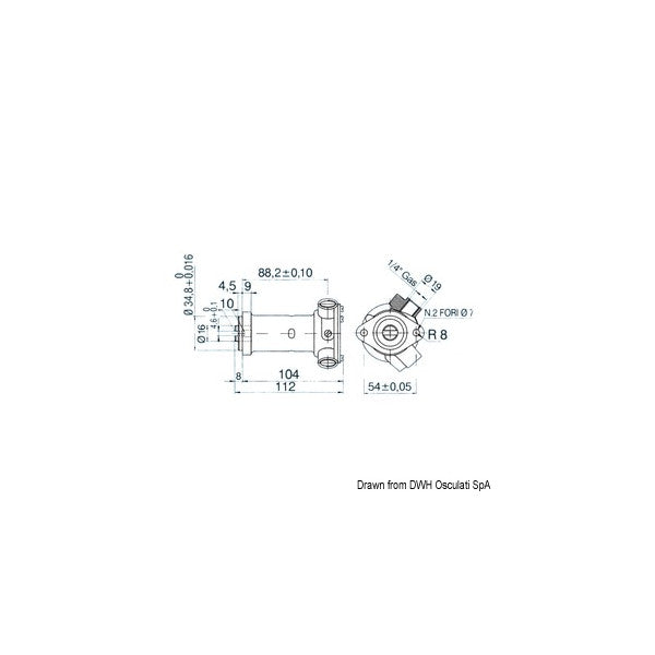 Pompe marine de haute qualité en laiton 1/4 pouce pour la circulation de l'eau et les systèmes de refroidissement