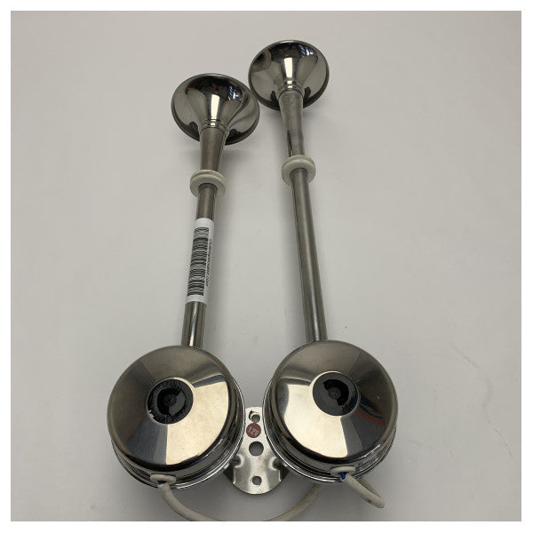 Vetus H12D Doppelter Edelstahl-Lufthorn für Boote mit niedrigem und hohem Ton 12V