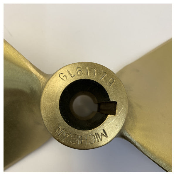Michigan Propellers 2-bladet messingpropel GL352 16x11 RH 30 mm - 576799
