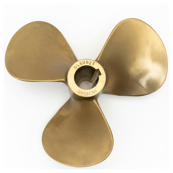 Michigan Propellers 3-Blatt Messingpropeller GL352 23x15 RH 40mm - 668386