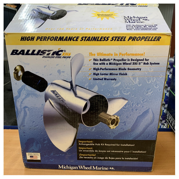 Michigan Ballistic 3-blads rustfri stålpropel 14 1/2 x 24 RH - 953524