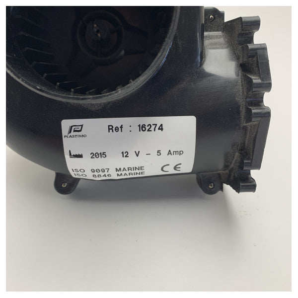 Plastimo 16274 Classic Black 12V Blower 5A - 150 m3/H