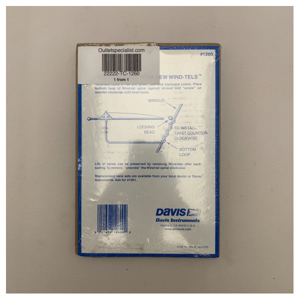 Davis 1260 Wind Tels Port and Starboard Side Windex