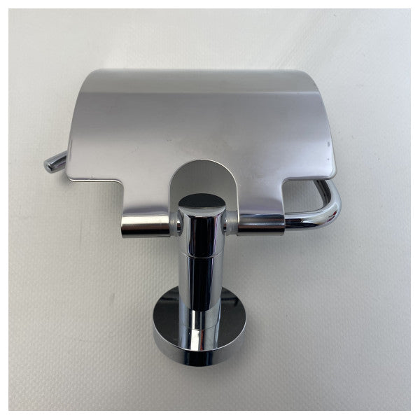 Suporte de papel higiénico cromado de qualidade marítima - dispensador de casa de banho durável, resistente à corrosão e à humidade para barcos e navios