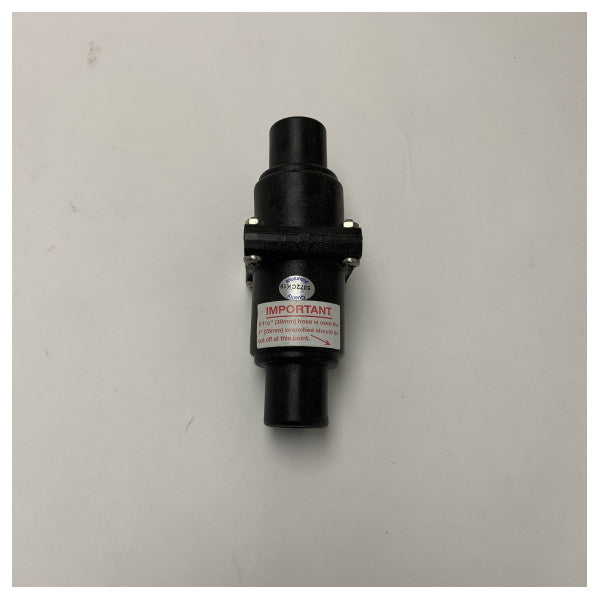 Whale Marine Black In-Line Check Valve 38mm - Válvula anti-retorno durável para sistemas de bombas e mangueiras