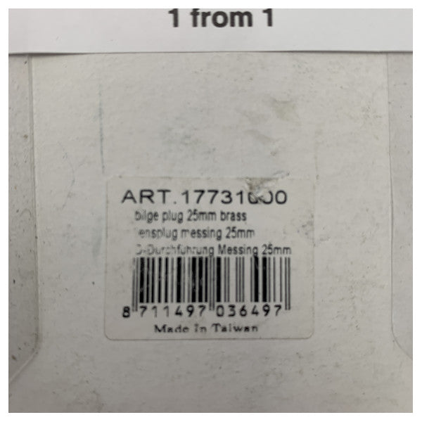 Talamex 25 mm sintine tapası pirinç - 17.731.000