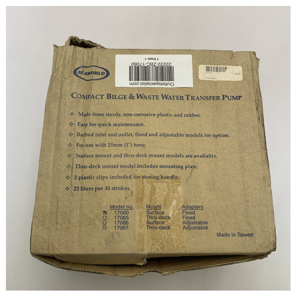 Seaworld Bilpump Manual Black 22L/Min - 17060