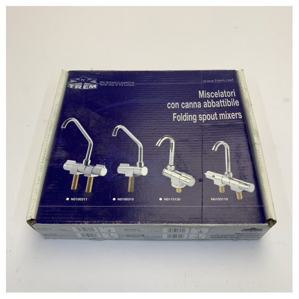 Trem kort marine-mixerhane med 18 mm lang tud - yachtbeslag N0103110