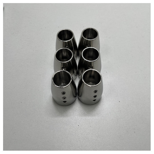 6x Beneteau porta asta scettro in acciaio inox 25 mm - 163025