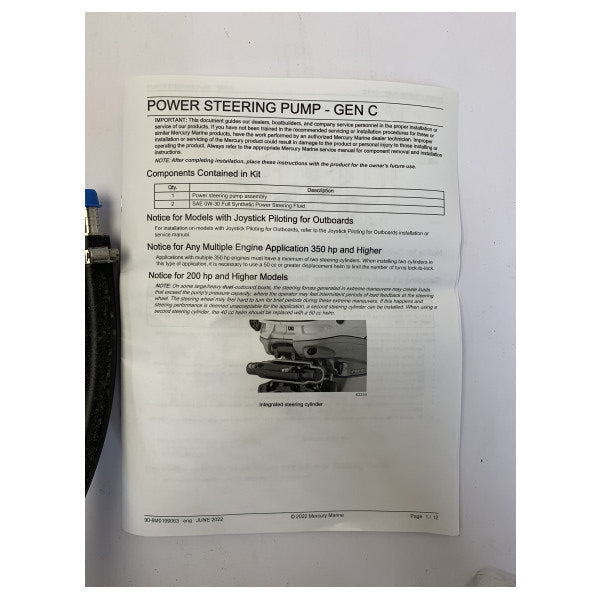 Hydraulic Pump for Mercury 8M0199048 Marine Power Steering System