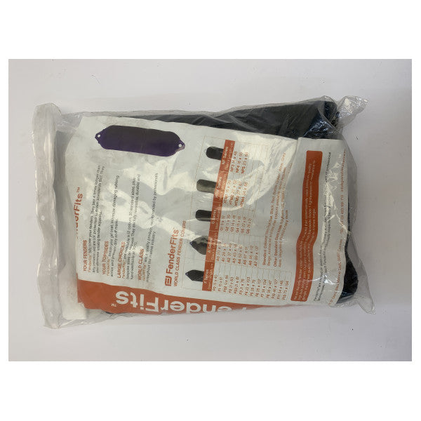 Fenderfits FF02Z Funda negra para defensas de yate, protección marina premium