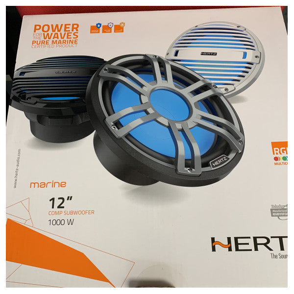 Hertz HMS 12 Subwoofer Marinho de 12 polegadas 1000W à Prova d'Água Alto-Falante de Bass Profundo para Barcos
