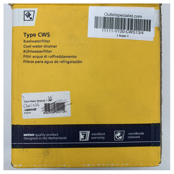 Vetus CWS13/4 Marine Sea Water Cooling Filter 1 3/4 inch