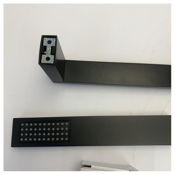 Meir S3301-0053 Black Hand Shower with Square Rail