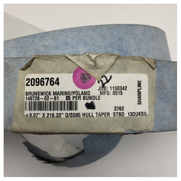 Quicksilver 595 Морски Графики Линия Дясна Страна Синя - 218.33 x 9.07 инча