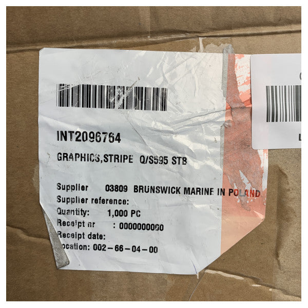 Quicksilver 595 Морски Графики Линия Дясна Страна Синя - 218.33 x 9.07 инча