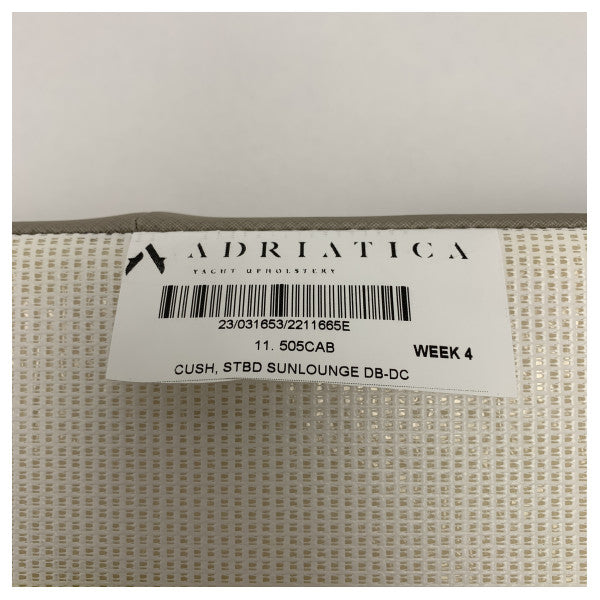 Quicksilver Activ 505 Cabin Starboard Side Sunlounge Cushion Grey - 2211665E