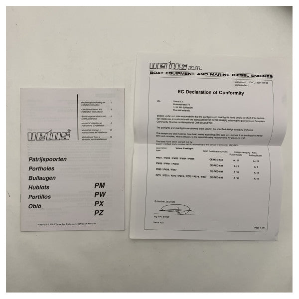 Vetus Marine Oval Portlight PX55 Aluminium 419 x 162 MM -