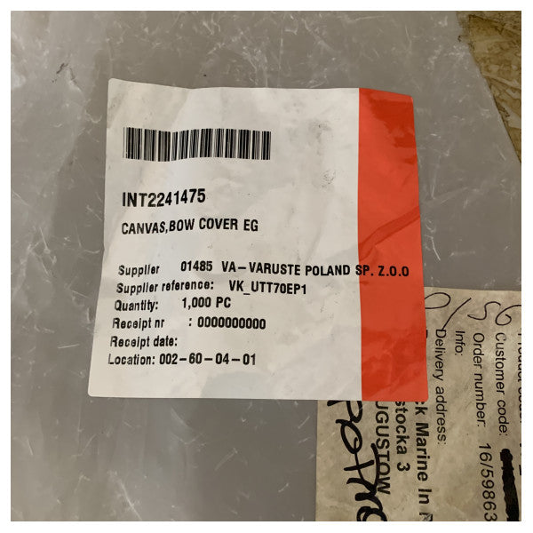 Uttern T70 Black Canvass Bow Cover with Suppor Pole - VK_UTT70EP1