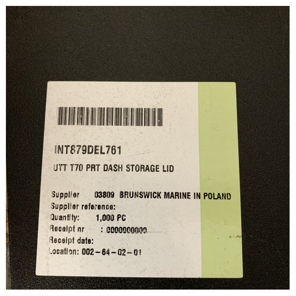 Uttern T70 Port Side Dashboard Storage Lokket Antracit