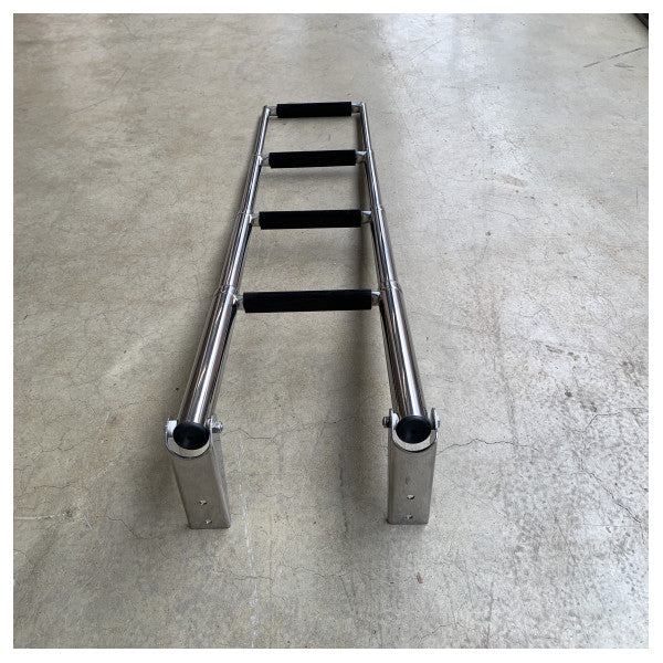 Stainless Steel 4-Steps Foldable Bathing Swim Ladder - LADR40001-N