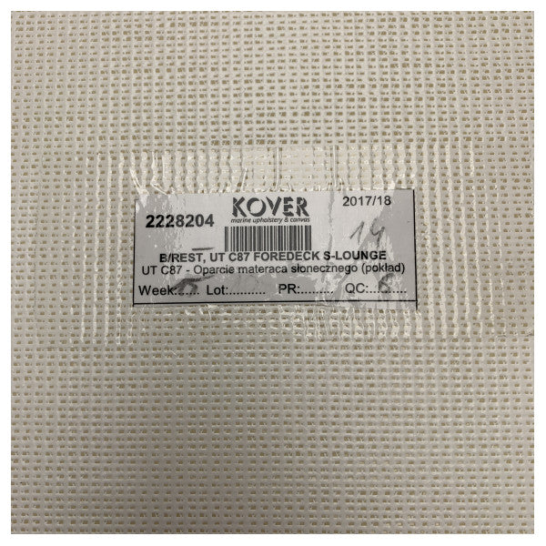 Uttern C87 Foredeck S-Lounge Backrest Cushion Antracite - 2228204