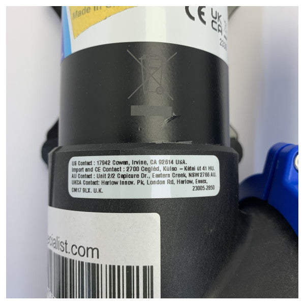 Jabsco 50890-1000 Маринна помпа за отпадни води - безфилтрова с единична диафрагма 12V