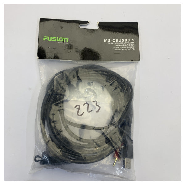 Fusion MS-CBUSB3.5 Морски USB и 3,5 mm AUX кабел за вграден монтаж - MS-CBUSB3-5