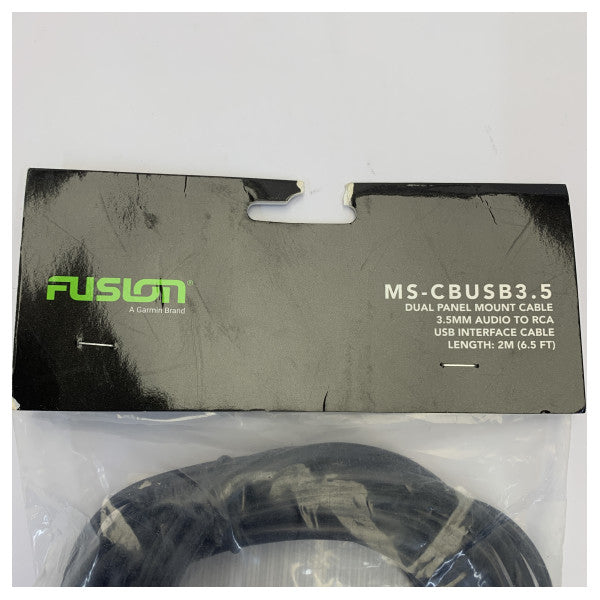 Fusion MS-CBUSB3.5 Морски USB и 3,5 mm AUX кабел за вграден монтаж - MS-CBUSB3-5
