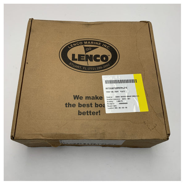 Lenco rustfrit stål port side 12 x 12 tommer trim tab blad 20721-001