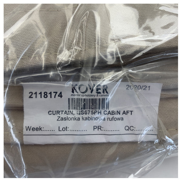 Rideau de cabine arrière beige Quicksilver Active 675 Pilot House - 2118174