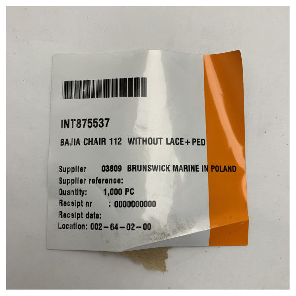 Baja 112 vit belagd hastighetsbåt pilotstol med pelare - 1042056-WOL