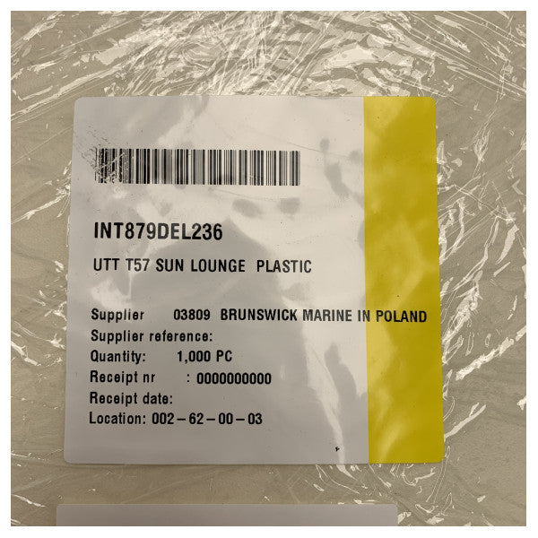 Uttern T57 Sunlounge siġġu tal-plastik | bracket ta' appoġġ abjad - 879DEL236