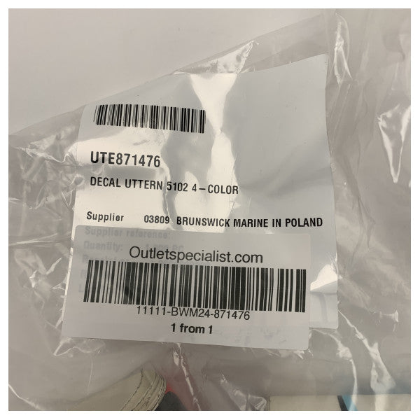 Uttern 5102-4 Renk Etiket Kiti Orijinal Tip ve Logo ile