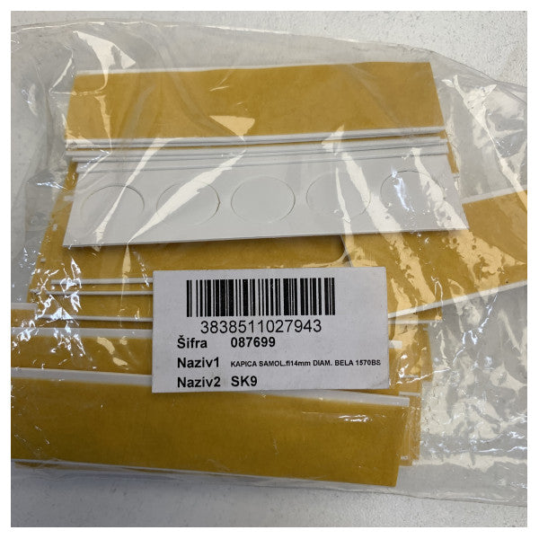 Yat Donanımı için Yapışkanlı Vida Kapakları 14mm (Fi14) - 1570BS - 087699