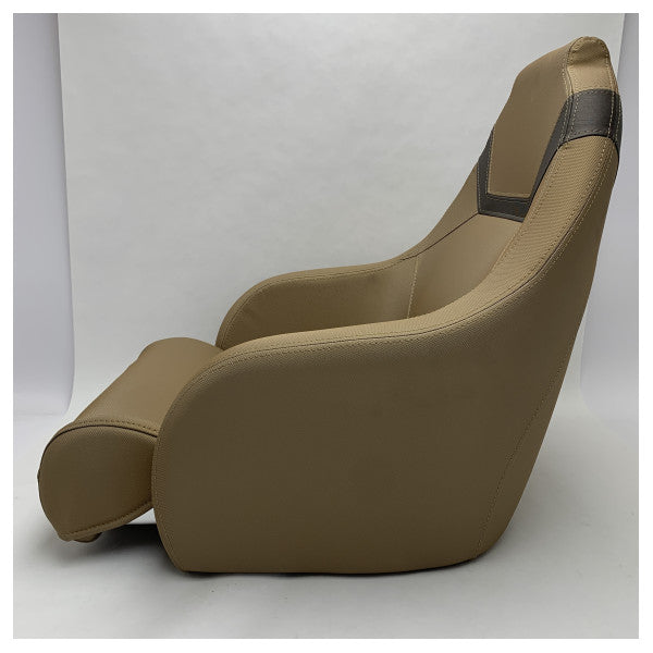 Uttern foldable flip up pilot steering cockpit seat beige - 2161870