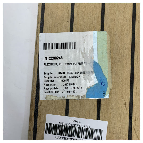 Quicksilver 675 Sun Deck Port Side Swimplatform Flexiteak indsats - 2290246