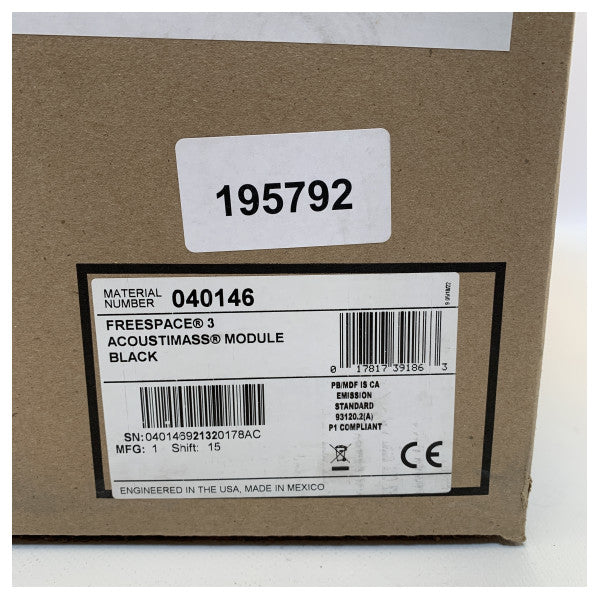 Moduł subwoofera Bose pro Freespace 3 black acoustimass -