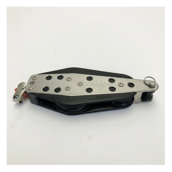 Harken 054 Малък корабен въртящ се блок с двоен макара и камов клин 57 mm